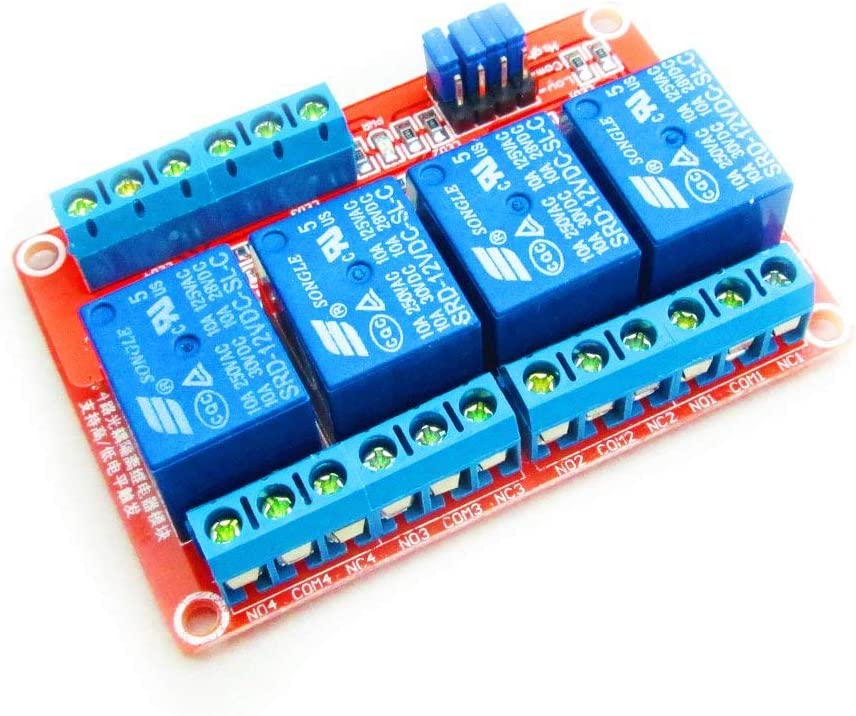 Bo mạch rơ le 12V 4 kênh chọn mức kích hoạt / module relay 12V - A5H9