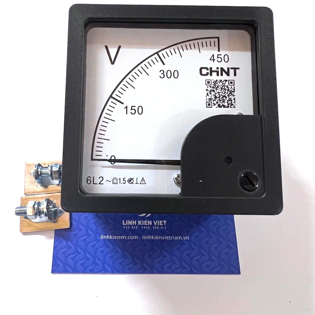 Đồng hồ đo điện áp tủ điện 6L2-V 450V / chính hãng Chint / Vôn kế tủ điện xoay chiều
