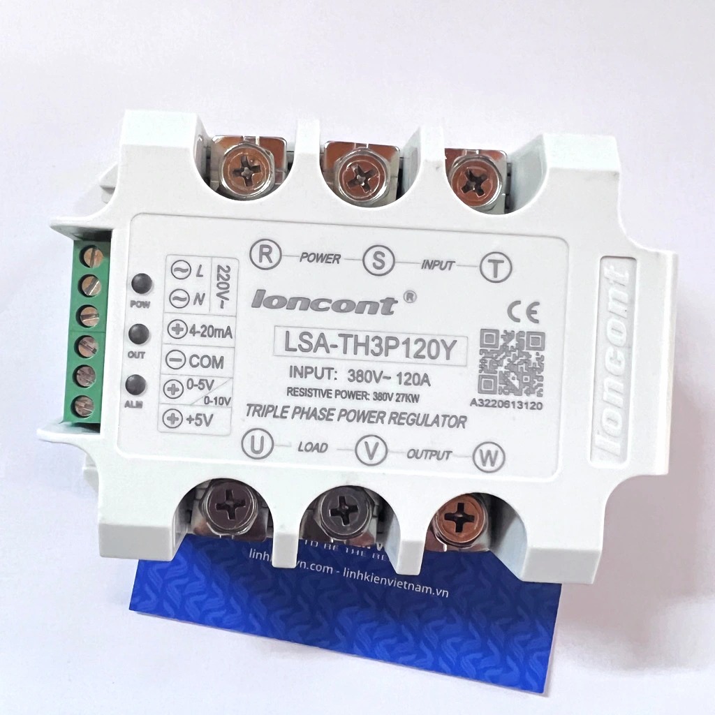 Rơ le bán dẫn 3 pha LSA-TH3P120Y 120A / điều chỉnh tương tự / chính hãng Loncont (Relay Điều khiển được bằng PLC)