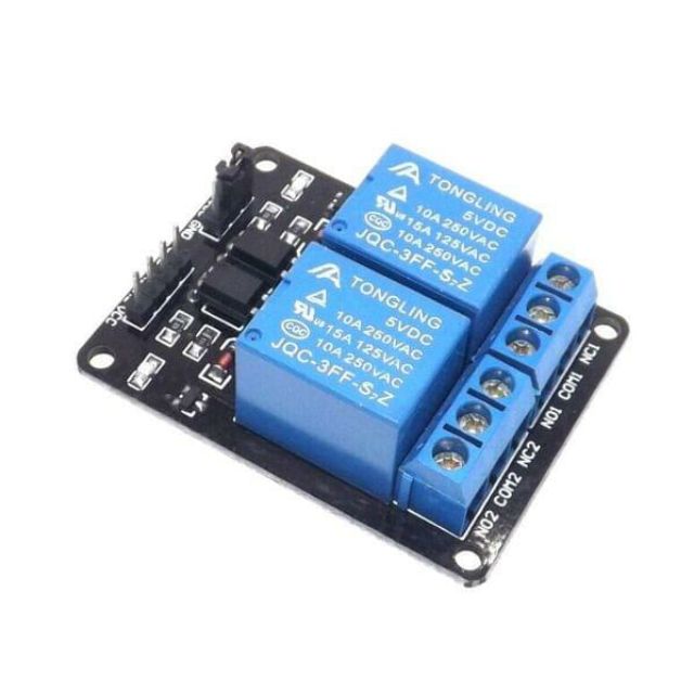 Bo mạch rơ le 5V 10A 2 Kênh kích mức thấp / Module Relay  - B1H15