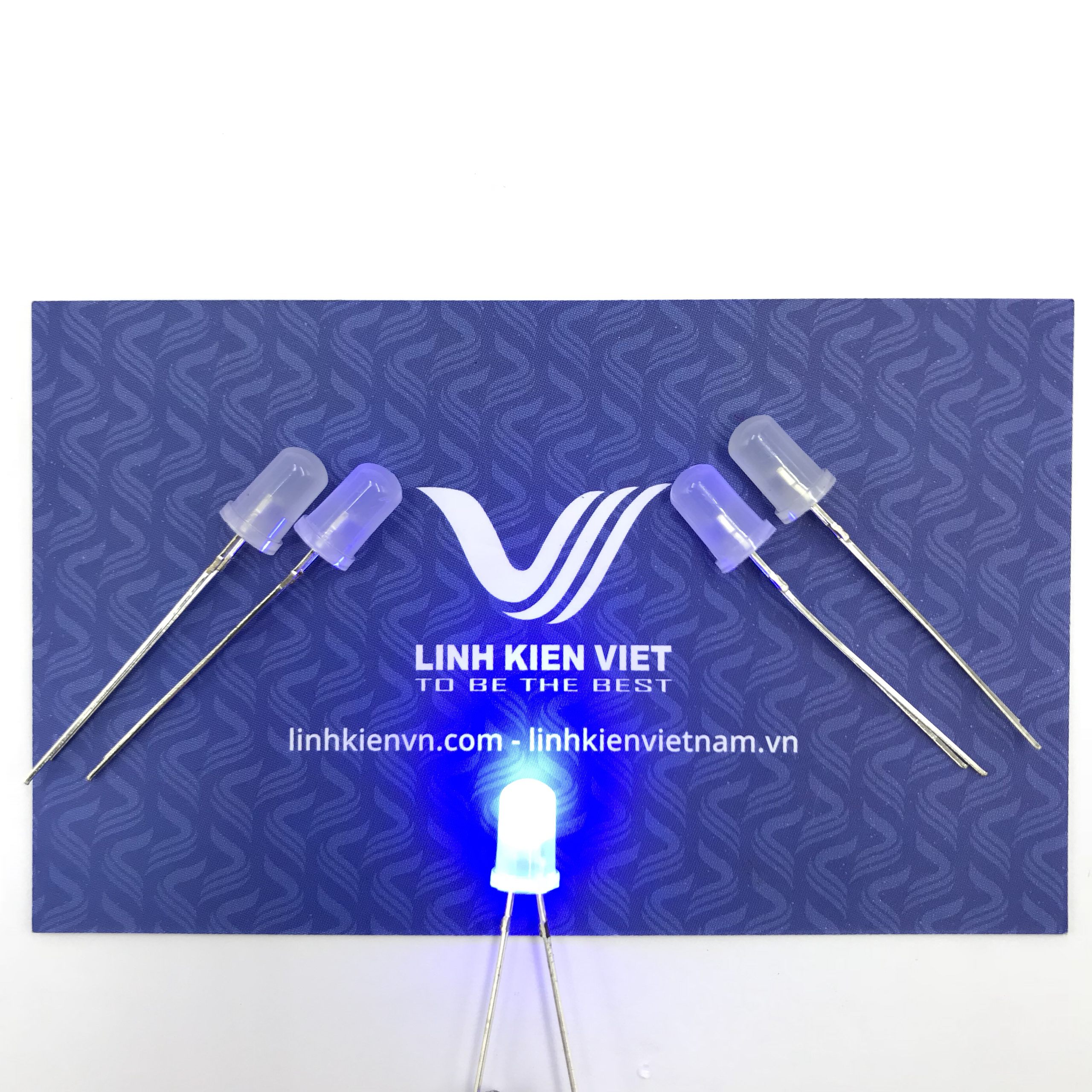 Led siêu sáng đục 5mm mầu xanh dương (10 chiếc) - A4H4 (KA2H1)