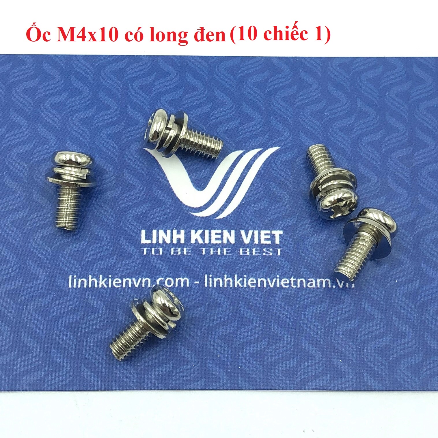 Ốc M4x10mm có long đen (10 chiếc) - X5H1