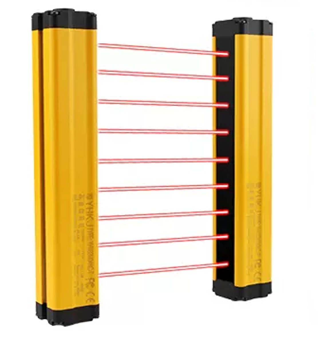 Cảm biến vùng YHKJ YH8-40 24V NPN NC / CKC08 Safety Sensor khoảng cách 2M / cao 350mm