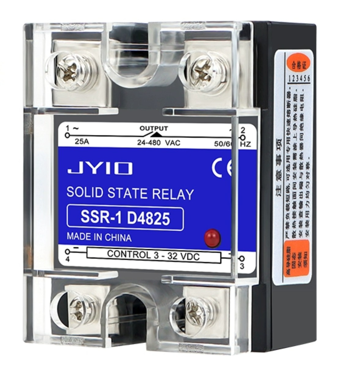 Rơ le bán dẫn DC-AC SSR-1 D4825 25A 480V điều khiển 3-32VDC / relay chất lượng cao - A10H12
