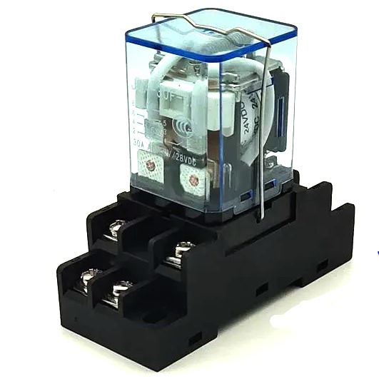 Rơ le trung gian JQX-30F 220V 30A / relay công suất cao kèm đế - K4H18