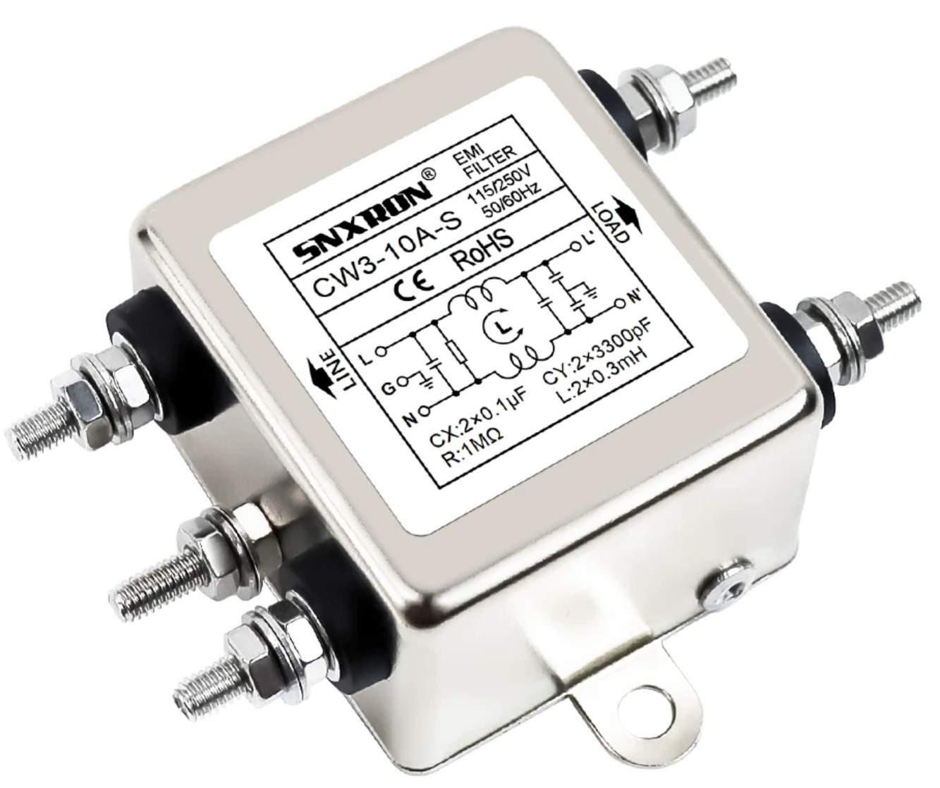 Bộ Lọc nguồn EMI 10A CW3-10A-S / chống nhiễu - X2H11