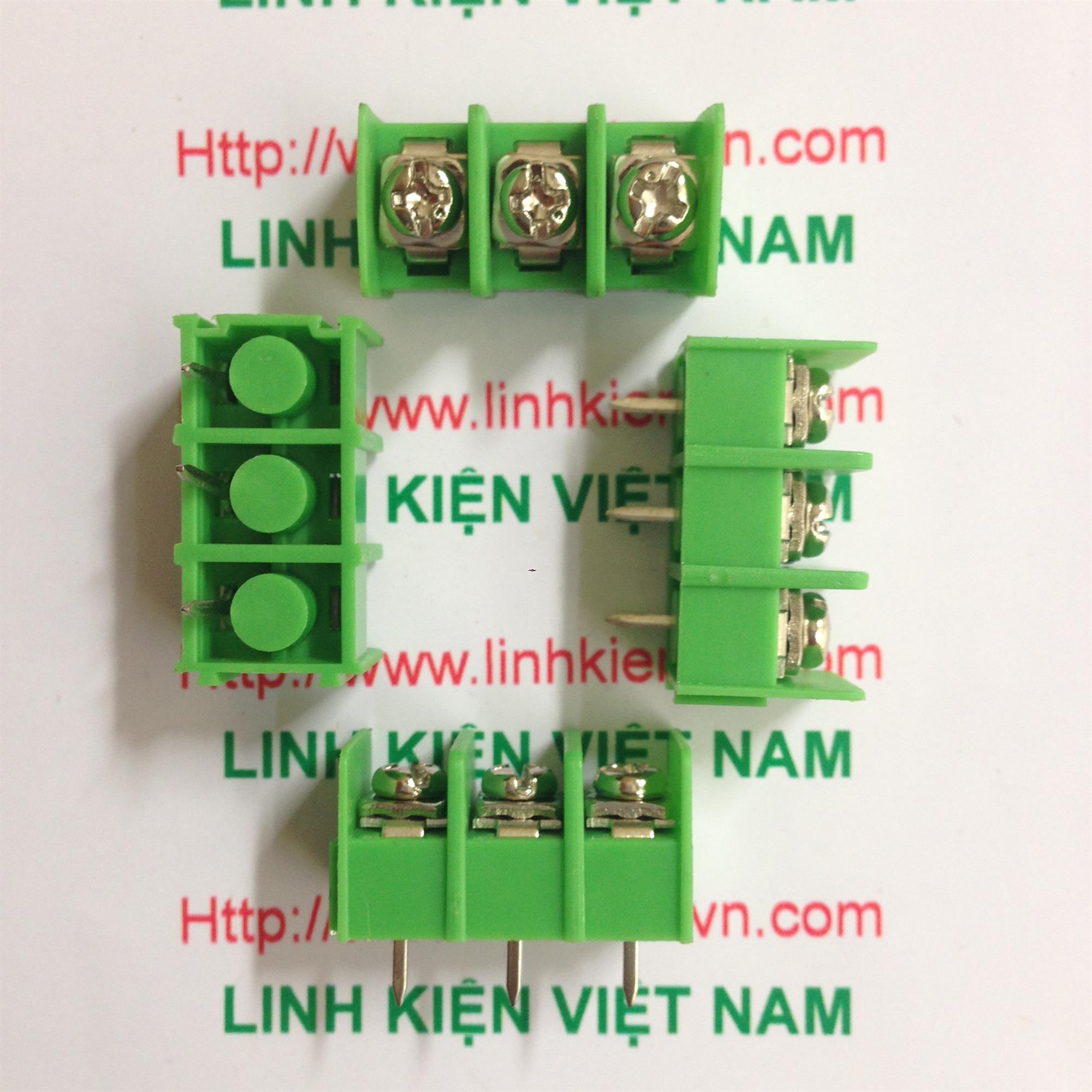 Terminal 3 chân 7.62mm KF7.62-3P Màu xanh - D7H8