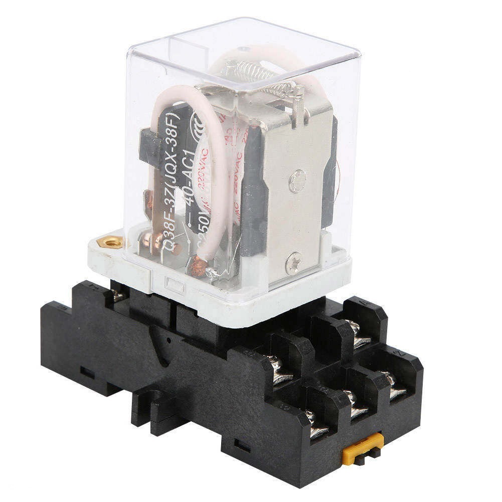 Rơ le trung gian JQX-38F / relay công suất cao 12V 40A 11 chân kèm đế /
