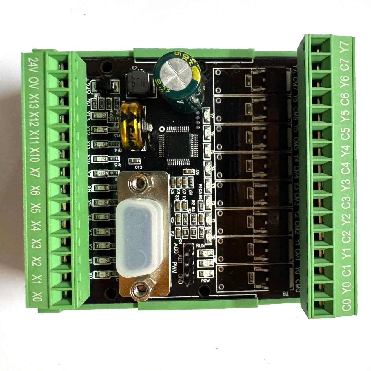 Bo mạch PLC FX2N-20MT-S-2AD1P / 12 In 8 Out Transistor