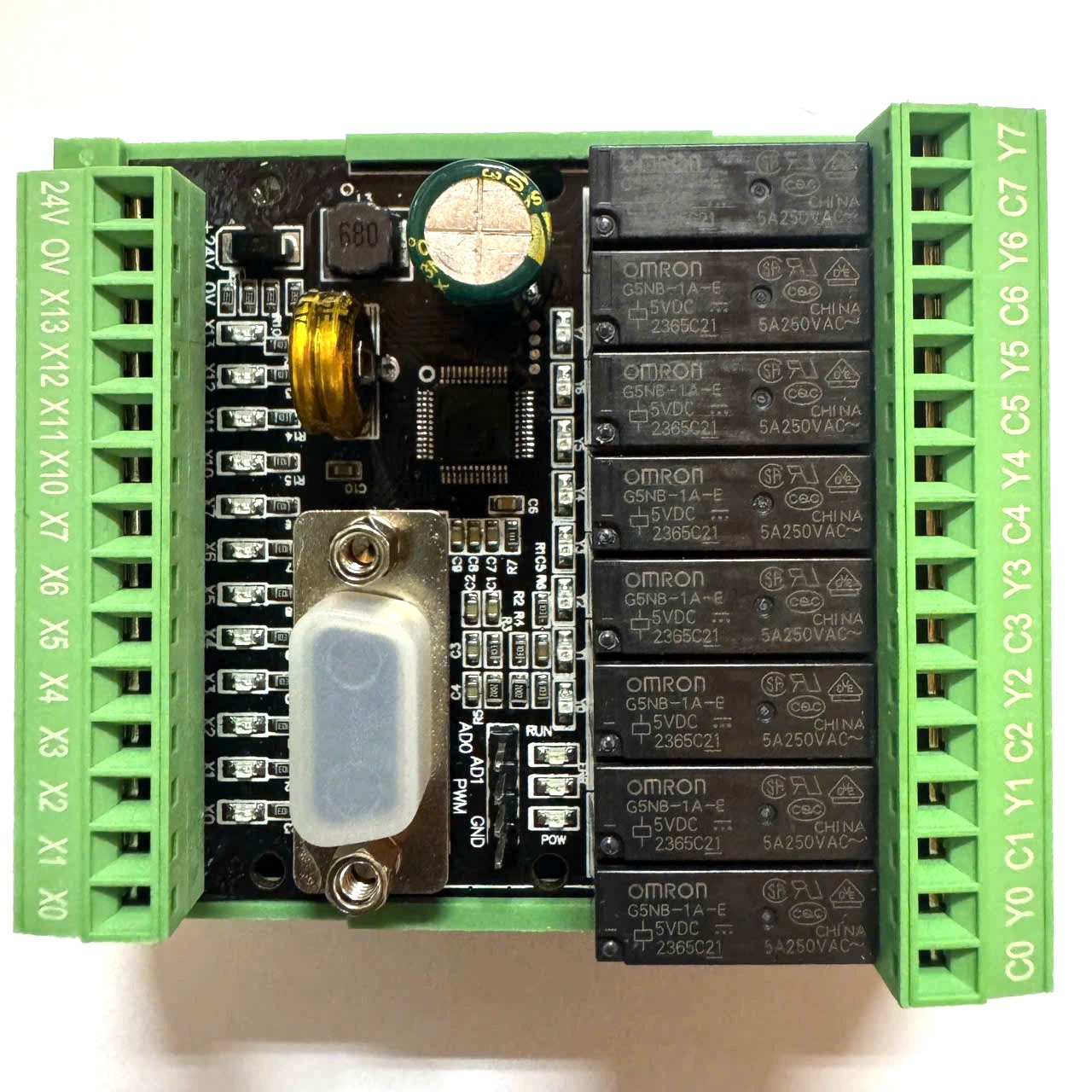 Bo mạch PLC FX2N-20MR-S-2AD1P / 12 In 8 Out Relay