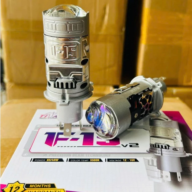 lắp đặt bi led mini f15 v2 chính hãng tại thaivinhmotor