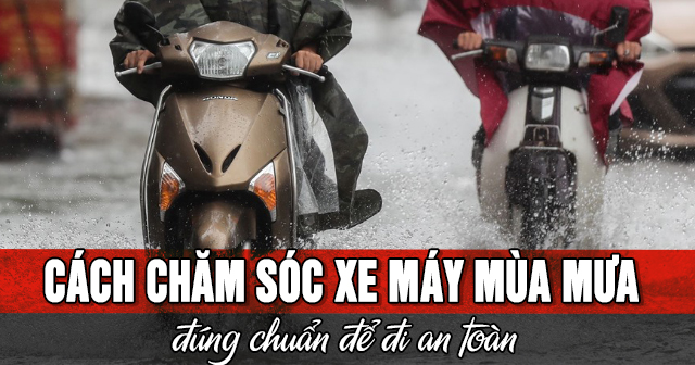 xe may di mua bi vo nuoc