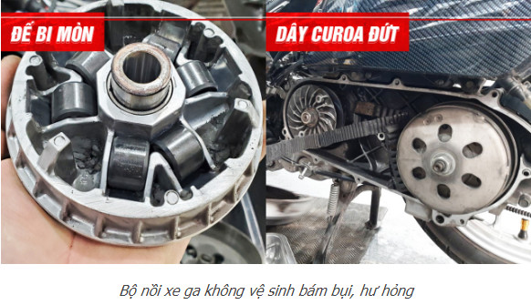 lam noi xe ga honda sh khac phuc rung giat de pa