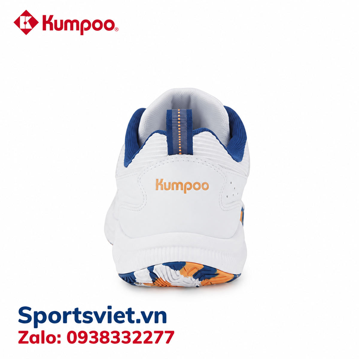 Giay-cau-long-pickleball-Kumpoo-E317-nam-nu-chinh-hang-gia-re-mau-trang-xanh