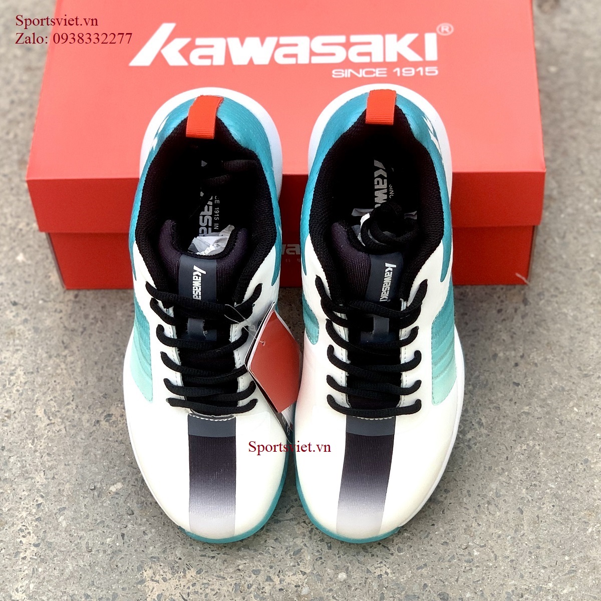 giay-cau-long-bong-chuyen-kawasaki-k367-trang-xanh-sportsviet