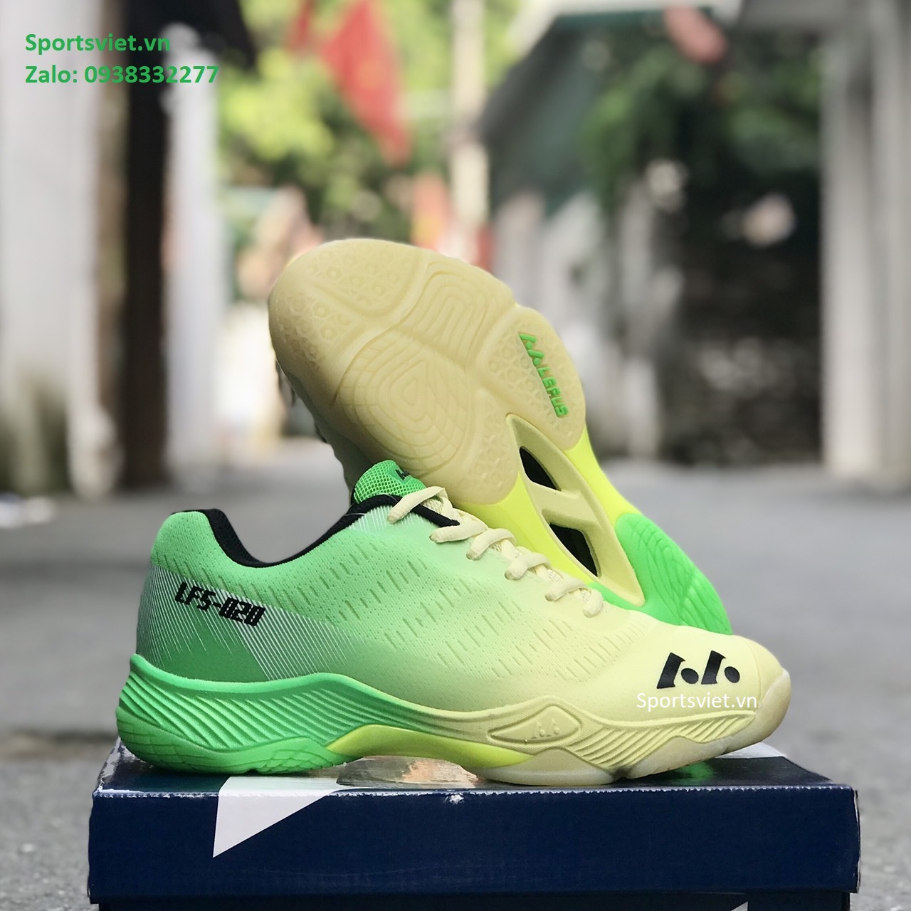 giay-cau-long-bong-chuyen-lefus-l020-xanh-vang-sportsviet-nam-nu