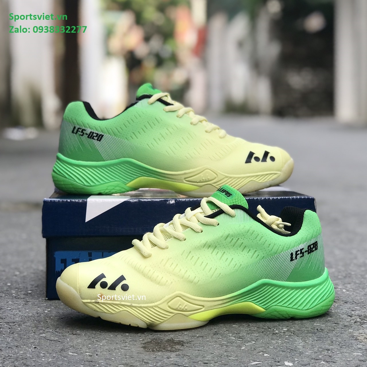 giay-cau-long-bong-chuyen-lefus-l020-xanh-vang-sportsviet-nam-nu