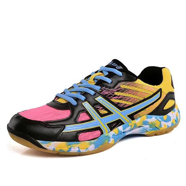 giay-lefus-L08-cau-long-bong-chuyen-pickleball-nam-nu-chinh-hang-mau-den-vang