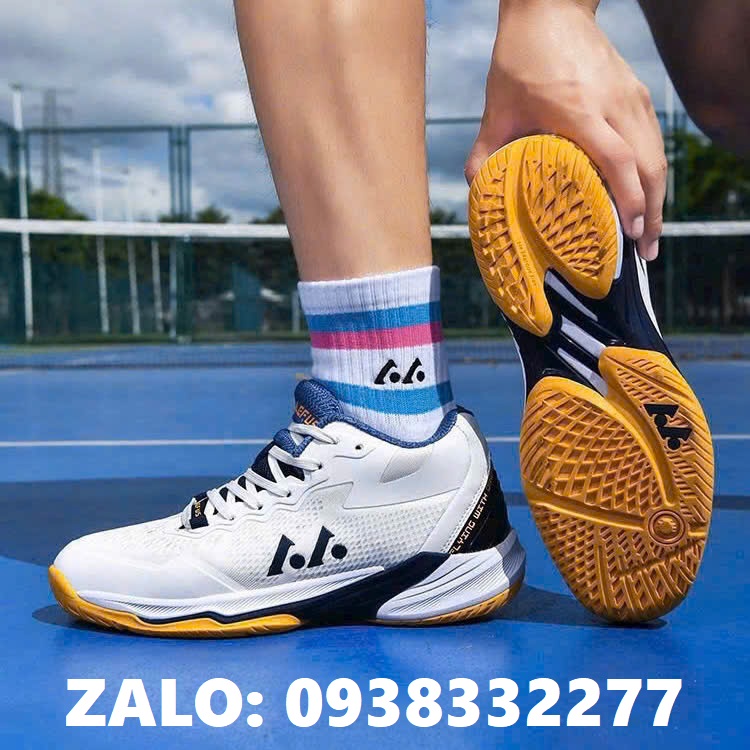 giay-lefus-lp032-cau-long-bong-chuyen-pickleball-xanh-trang-den
