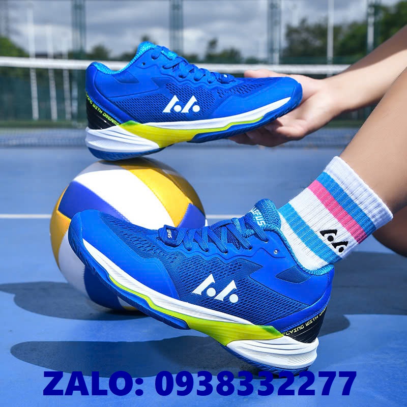 giay-lefus-lp032-cau-long-bong-chuyen-pickleball-xanh-trang-den
