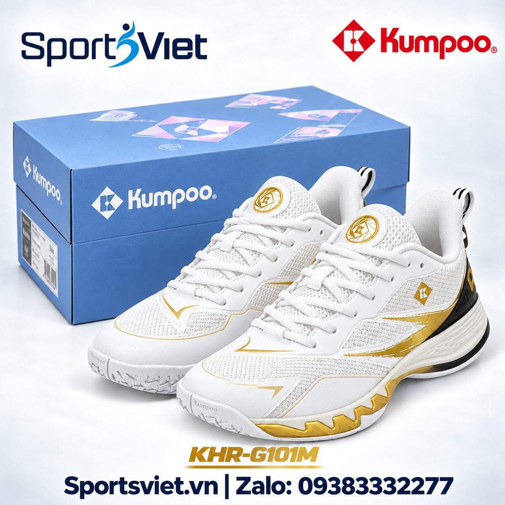 Giay-Kumpoo-KHR-101M-cau-long-pickleball-bong-chuyen-nam-nu-chinh-hang-gia-re-trang-den