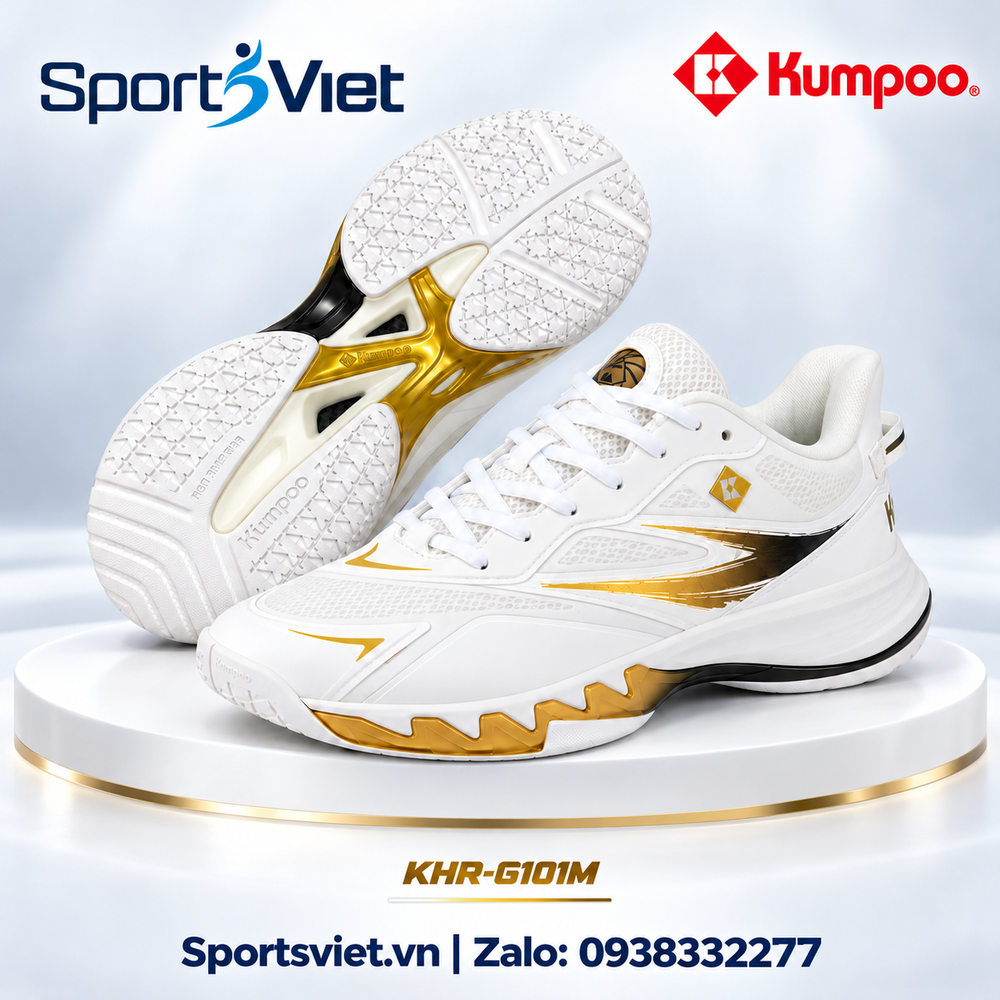 Giay-Kumpoo-KHR-101M-cau-long-pickleball-bong-chuyen-nam-nu-chinh-hang-gia-re-trang-den
