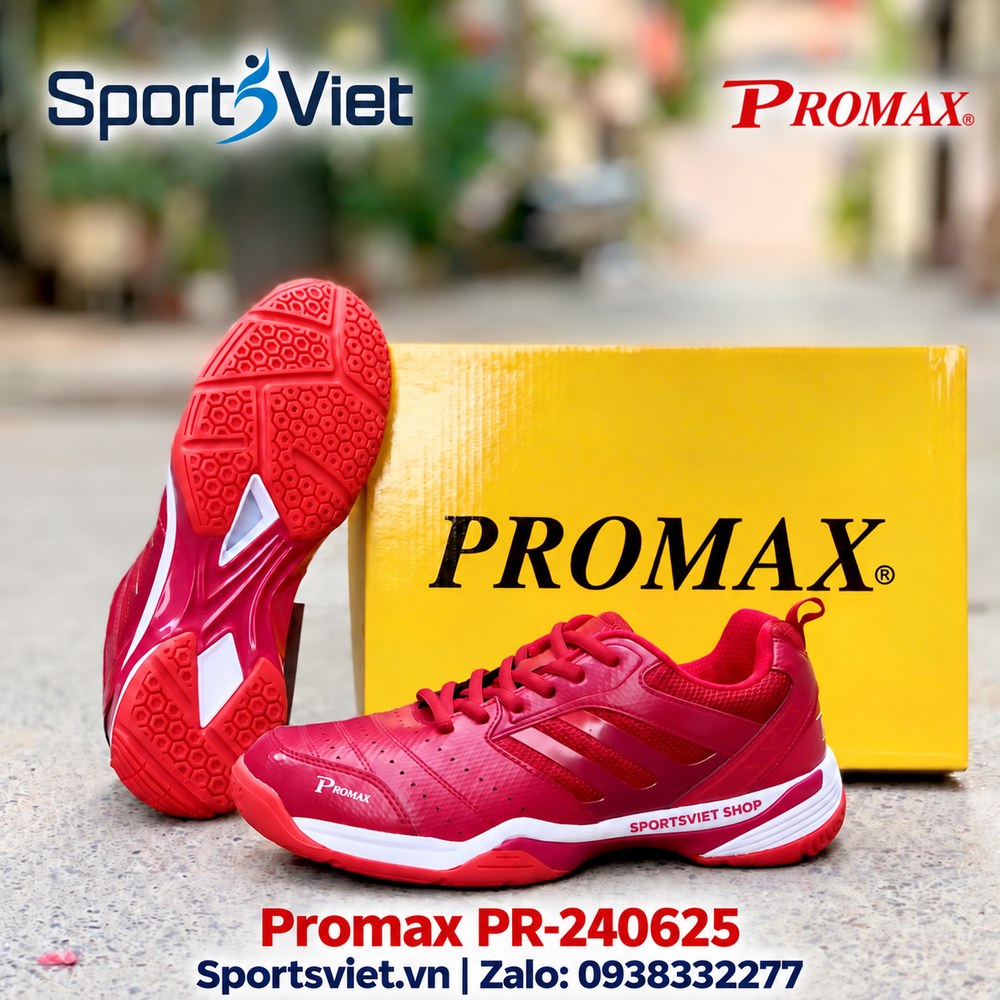 Giay-cau-long-pickleball-bong-chuyen-Promax-PR-240625-nam-nu-chinh-hang-gia-re-mau-do