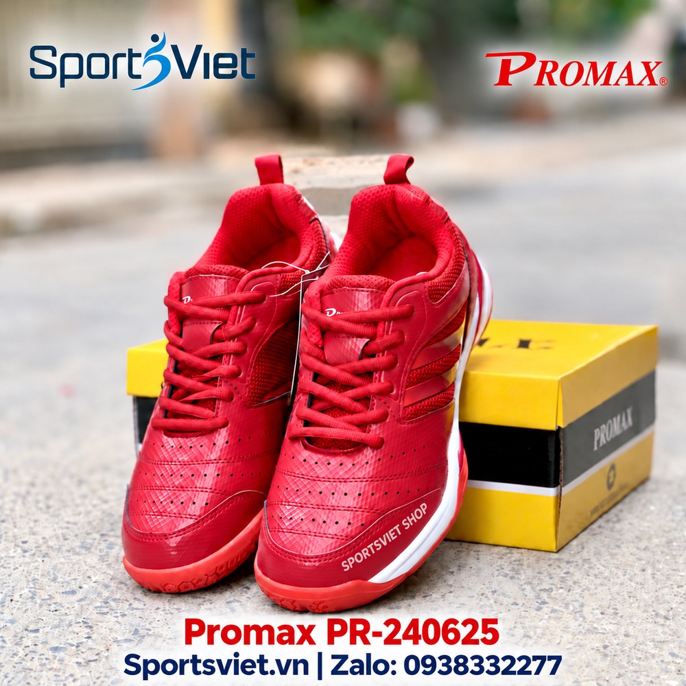 Giay-cau-long-pickleball-bong-chuyen-Promax-PR-240625-nam-nu-chinh-hang-gia-re-mau-do