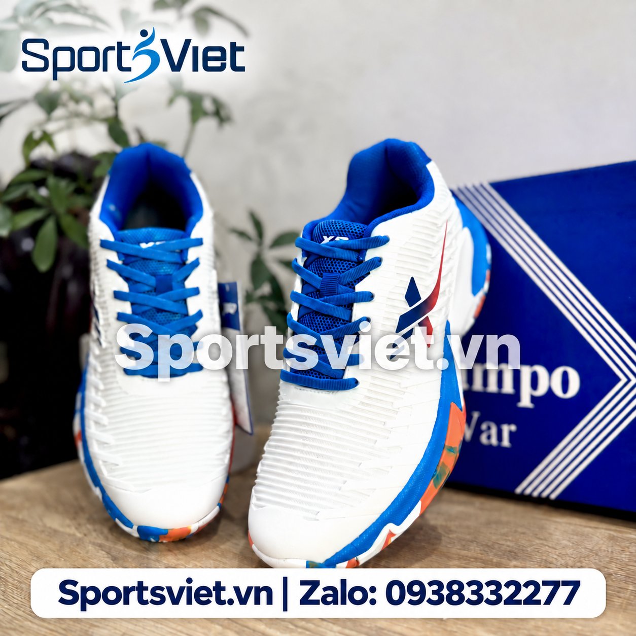 Giay-cau-long-pickleball-bong-chuyen-XP-Xampoo-War-chinh-hang-nam-nu-gia-re-trang-xanh