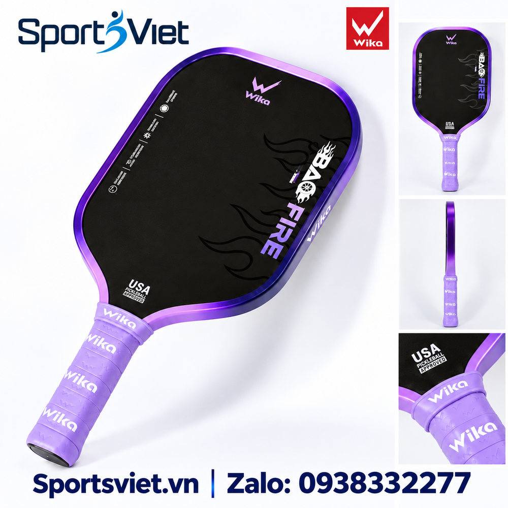 Vot-pickleball-wika-Bao-Fire-Tim-16mm-nam-gia-re-chinh-hang