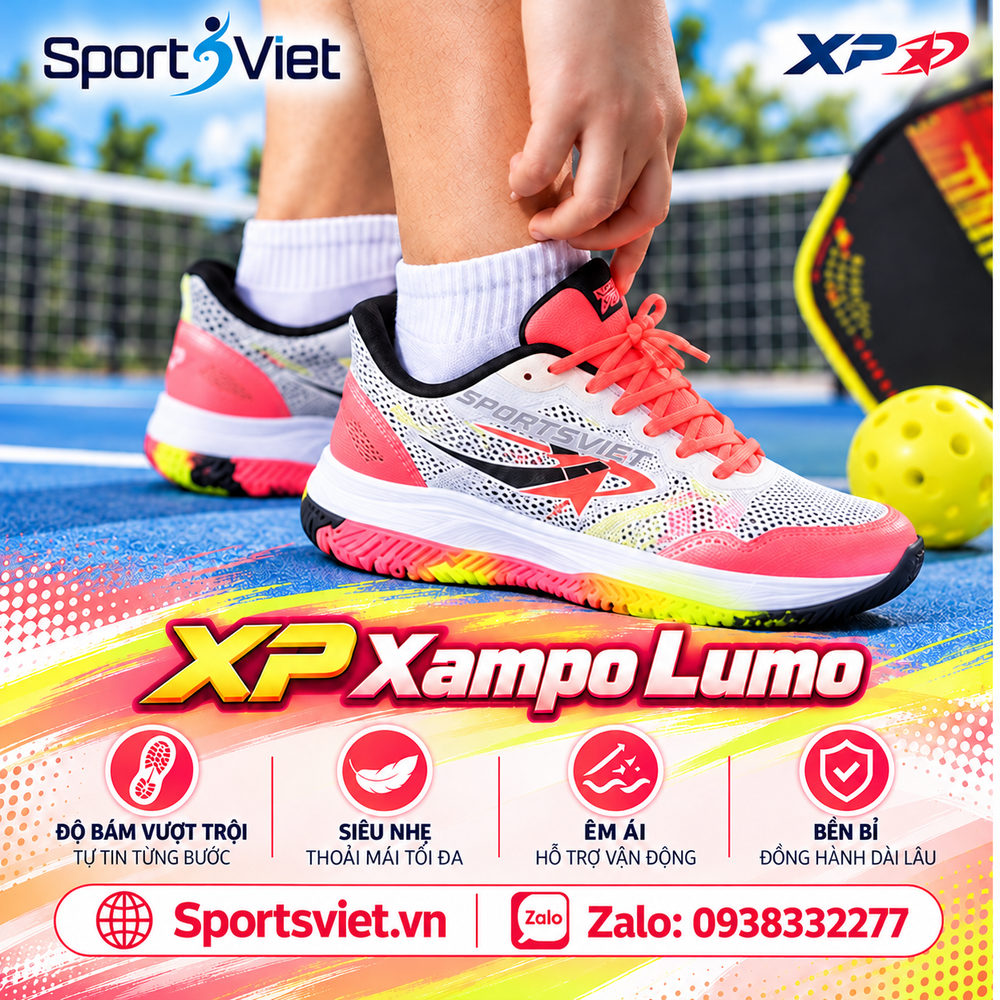 Giay-pickleball-xp-xampo-lumo-chuyen-dung-nam-nu-chinh-hang-mau-trang-hong-cam