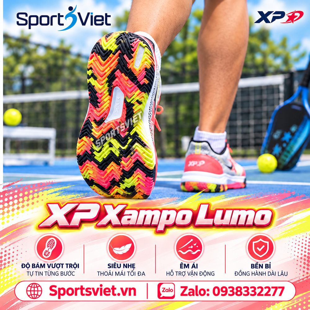 Giay-pickleball-xp-xampo-lumo-chuyen-dung-nam-nu-chinh-hang-mau-trang-hong-cam