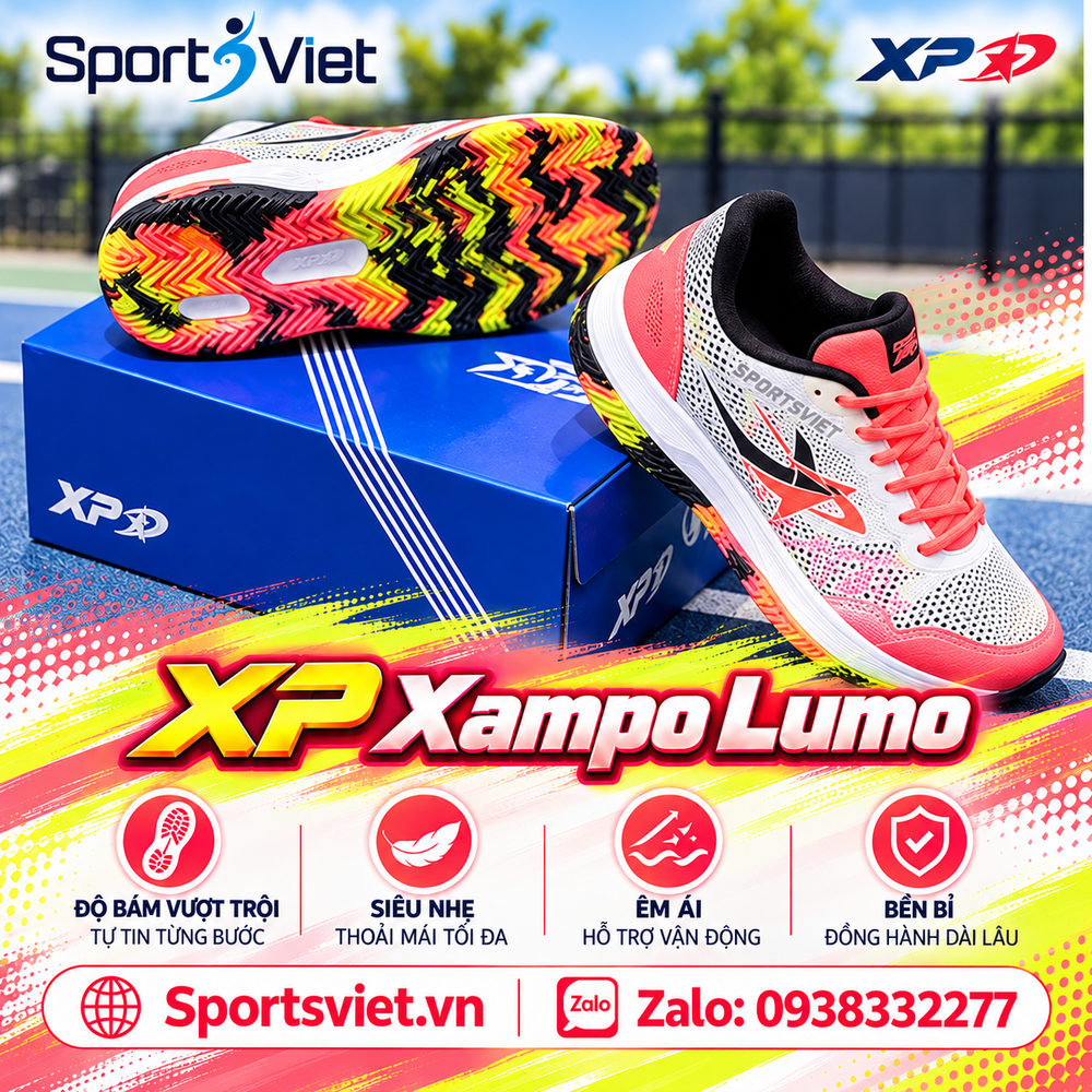 Giay-pickleball-xp-xampo-lumo-chuyen-dung-nam-nu-chinh-hang-mau-trang-hong-cam