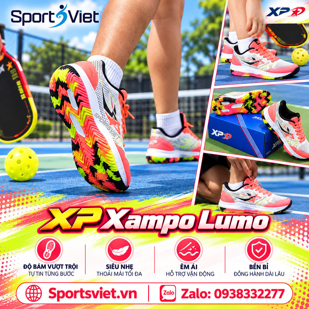 Giay-pickleball-xp-xampo-lumo-chuyen-dung-nam-nu-chinh-hang-mau-trang-hong-cam