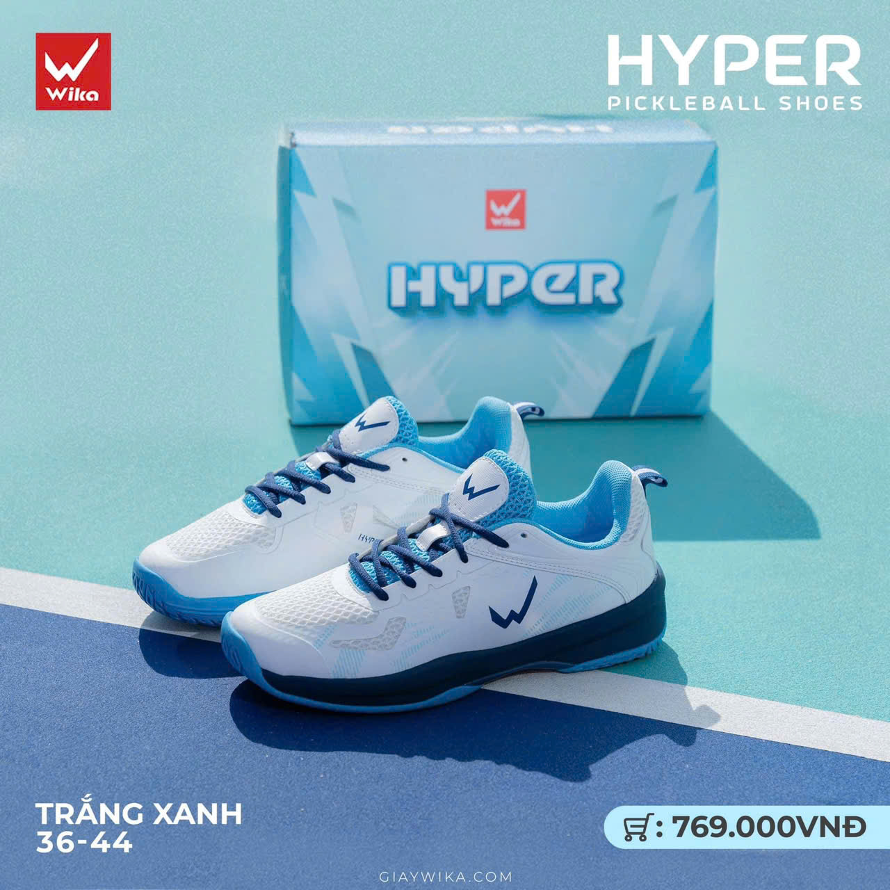 giay-pickleball-wika-hyper-nam-nu-chinh-hang-mau-xanh-ngoc