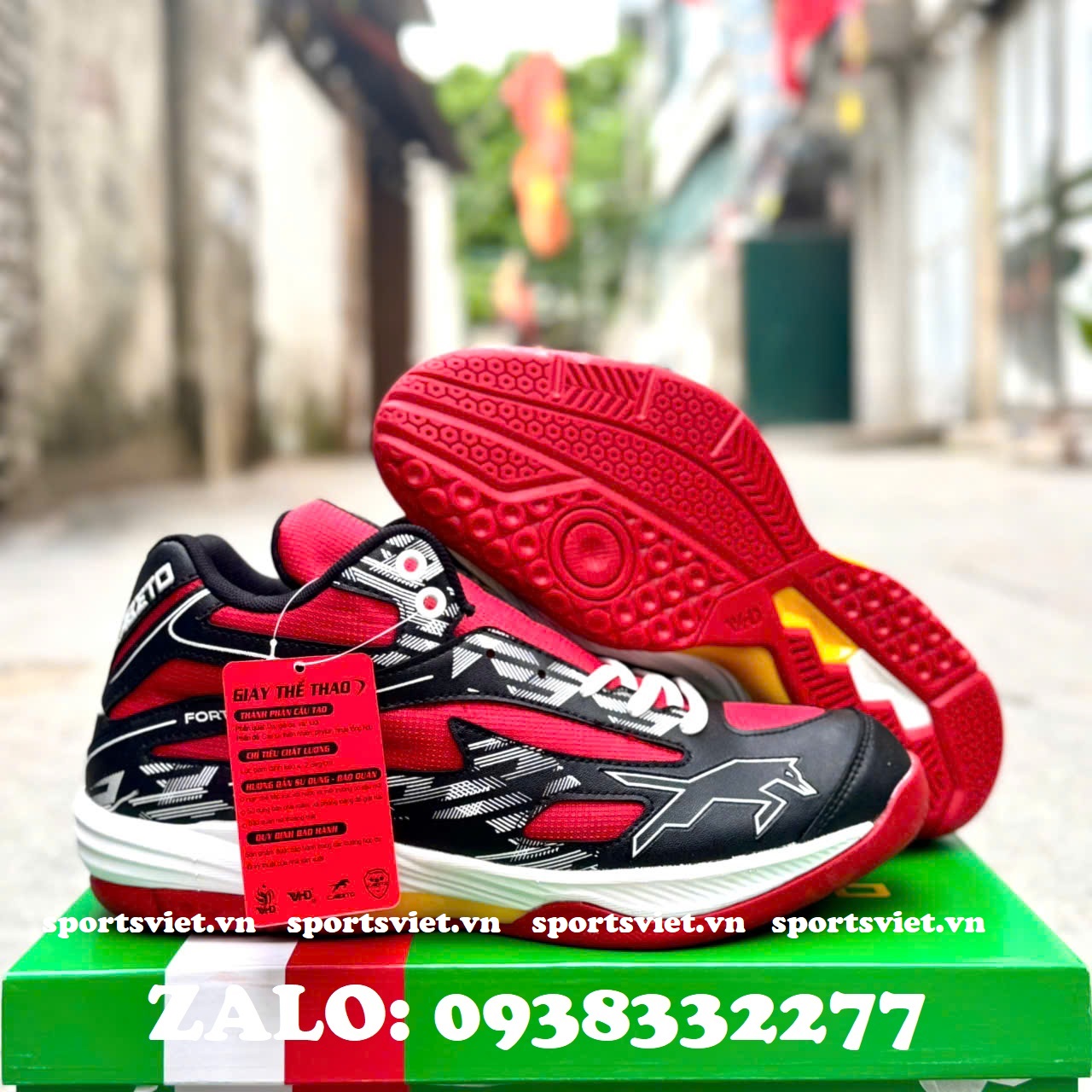 giay-vhd-fortuner-do-den-bong-chuyen-pickleball-chinh-hang