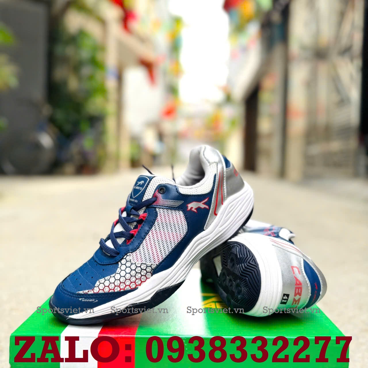 giay-vhd-winner-xanh-cau-long-bong-chuyen-pickleball-tennis-chinh-hang-re