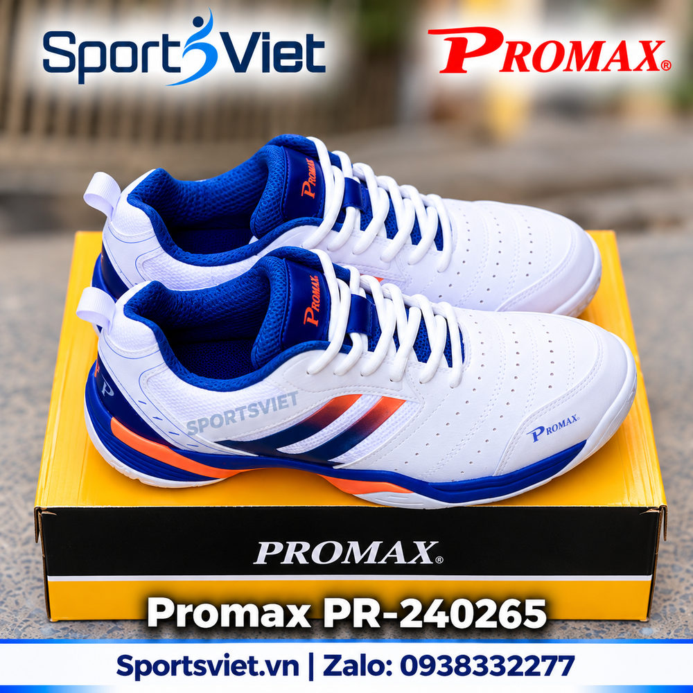 Giay-cau-long-pickleball-bong-chuyen-Promax-PR-240625-nam-nu-chinh-hang-gia-re-mau-trang-xanh-cam
