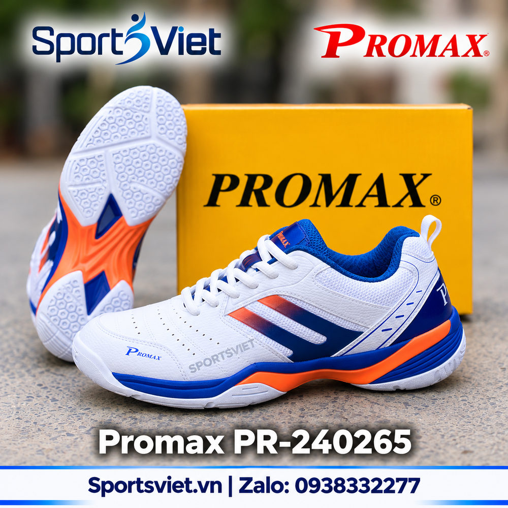 Giay-cau-long-pickleball-bong-chuyen-Promax-PR-240625-nam-nu-chinh-hang-gia-re-mau-trang-xanh-cam