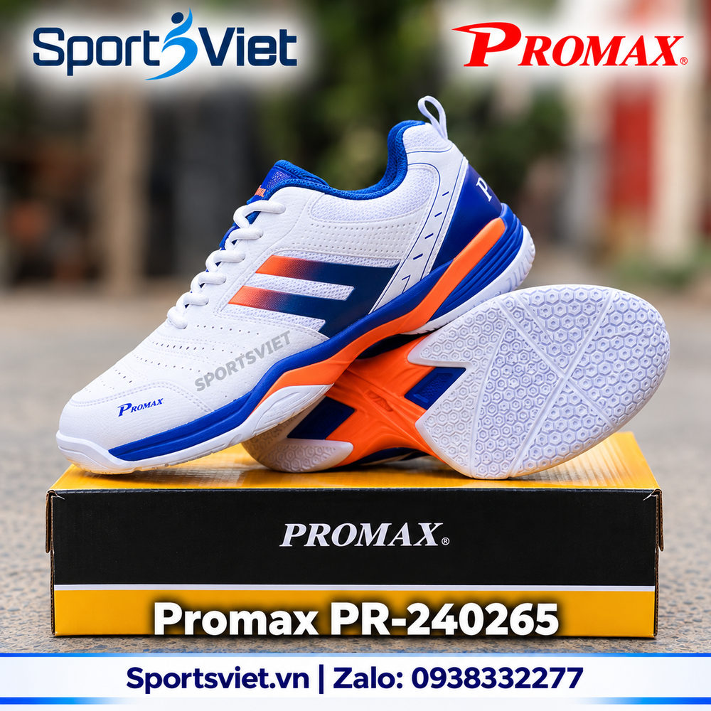 Giay-cau-long-pickleball-bong-chuyen-Promax-PR-240625-nam-nu-chinh-hang-gia-re-mau-trang-xanh-cam