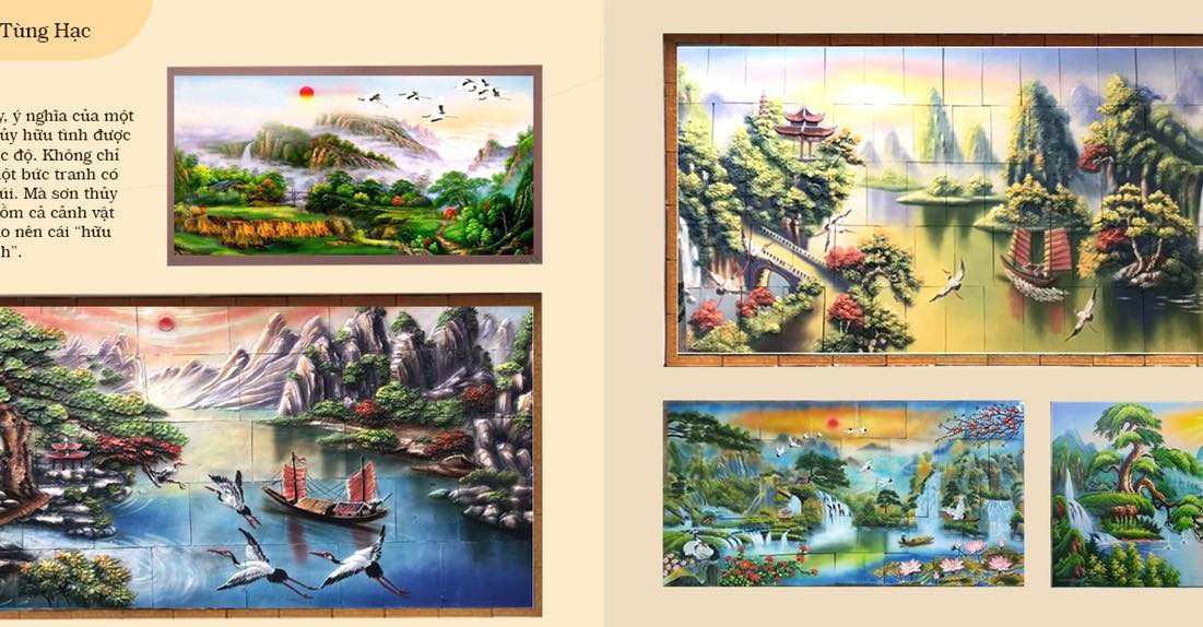Tùng Hạc Diên Niên-Tranh gốm Trần Hùng