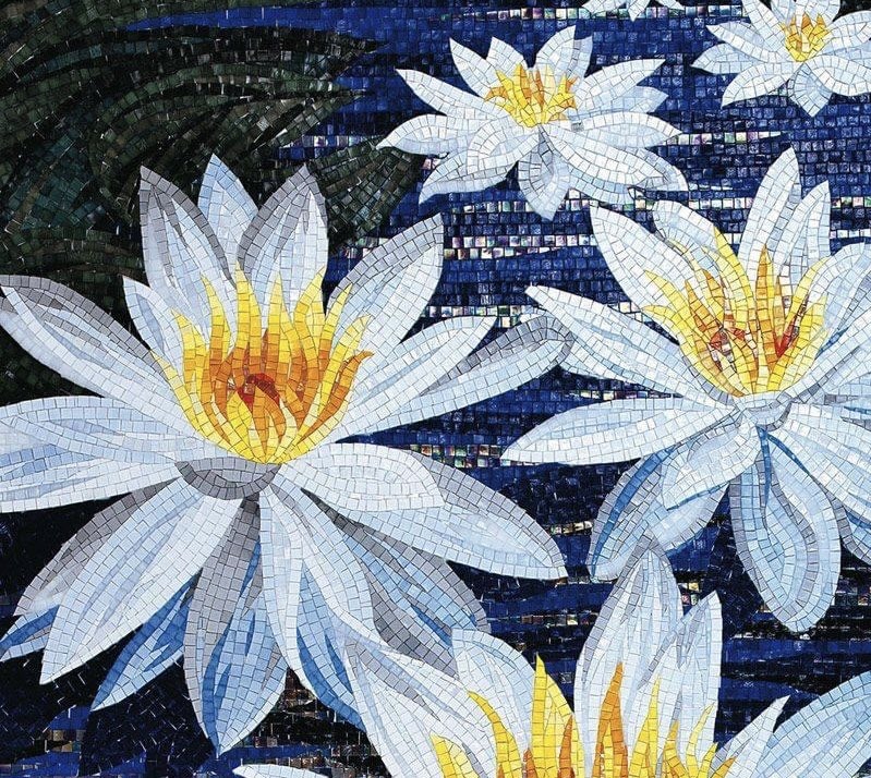 NHỮNG SẮC HOA TRẮNG TINH KHÔI-TRANH MOSAIC