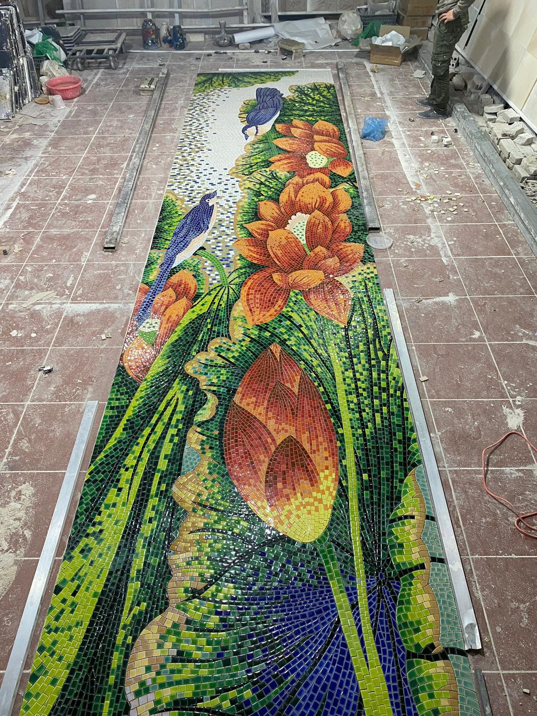TRANH MOSAIC HOA SEN