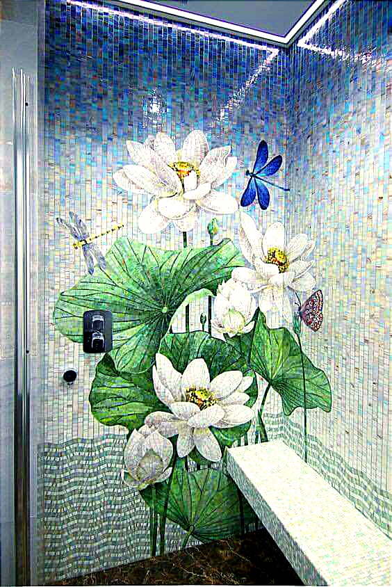 TRANH MOSAIC HOA SEN