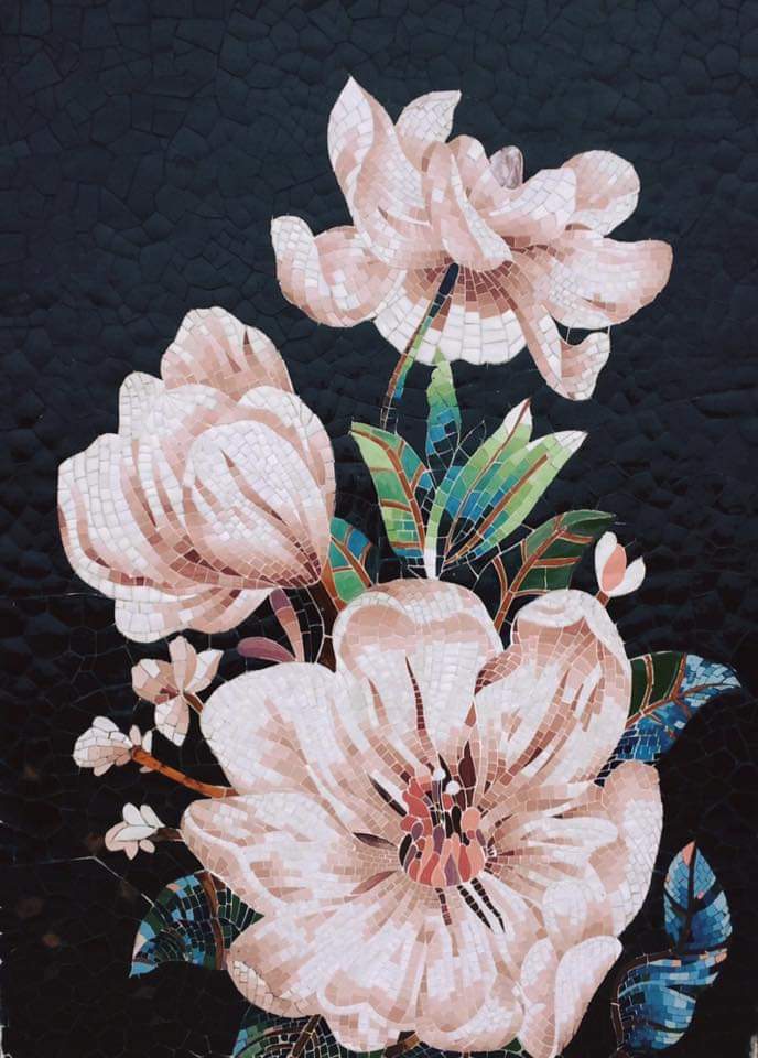 TRANH MOSAIC HOA MẪU ĐƠN