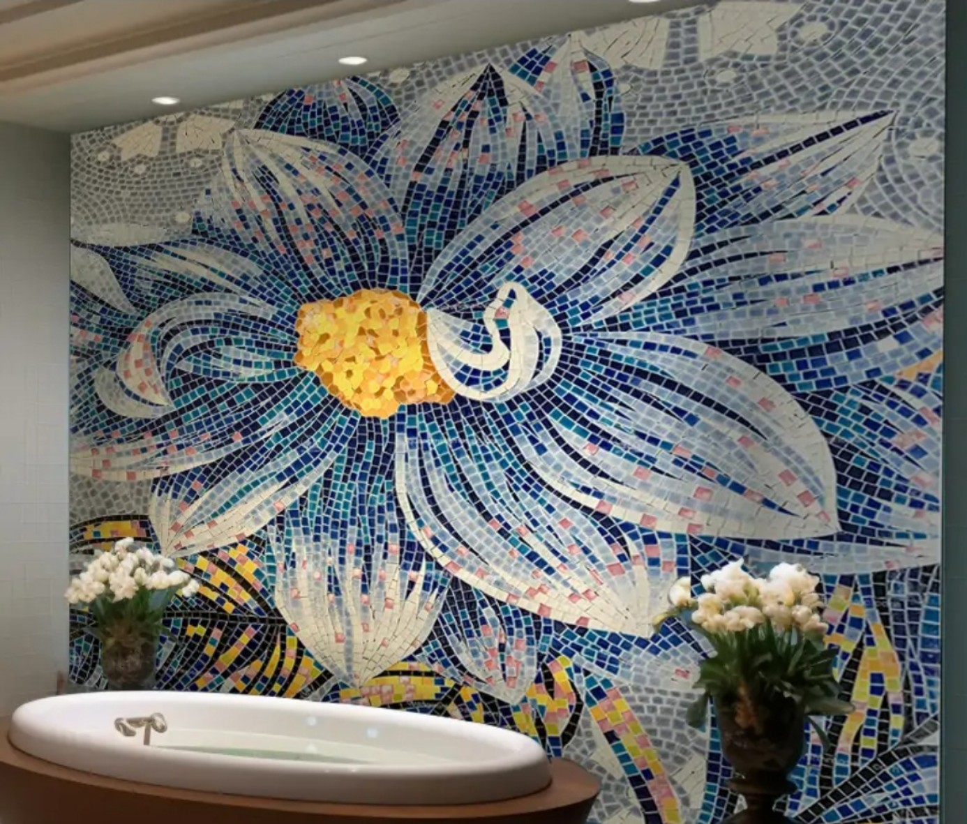 TRANH MOSAIC HOA THANH CÚC