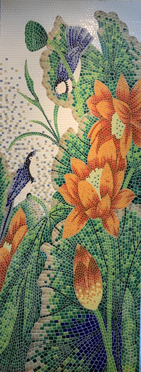 TRANH MOSAIC HOA SEN