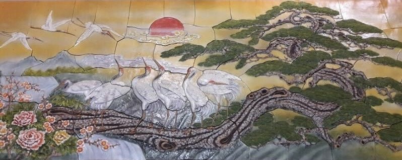 TRANH GỐM ĐẮP NỔI NON NƯỚC HỮU TÌNH