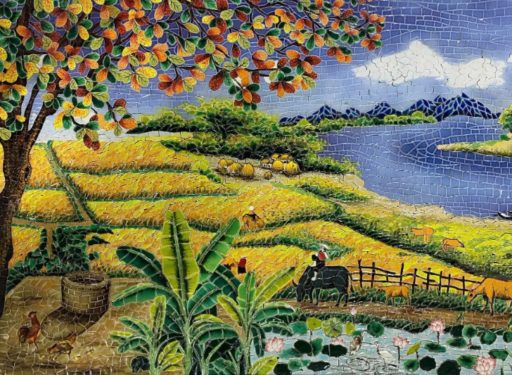 MOSAIC TRANH LÀNG QUÊ