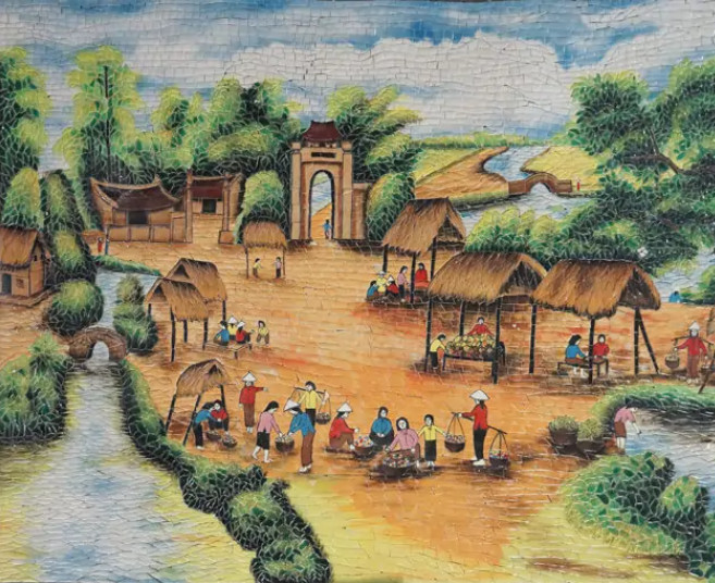 MOSAIC TRANH LÀNG QUÊ